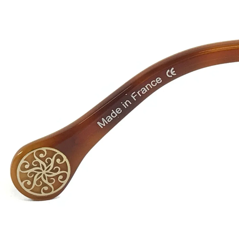 BOZ Eyeglasses Frames VIM 6060 Orange Cracked Earth Pattern Crystals 52-18-135
